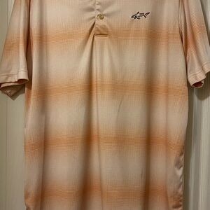 Greg Norman Collection Peach Polo Shirt Lg